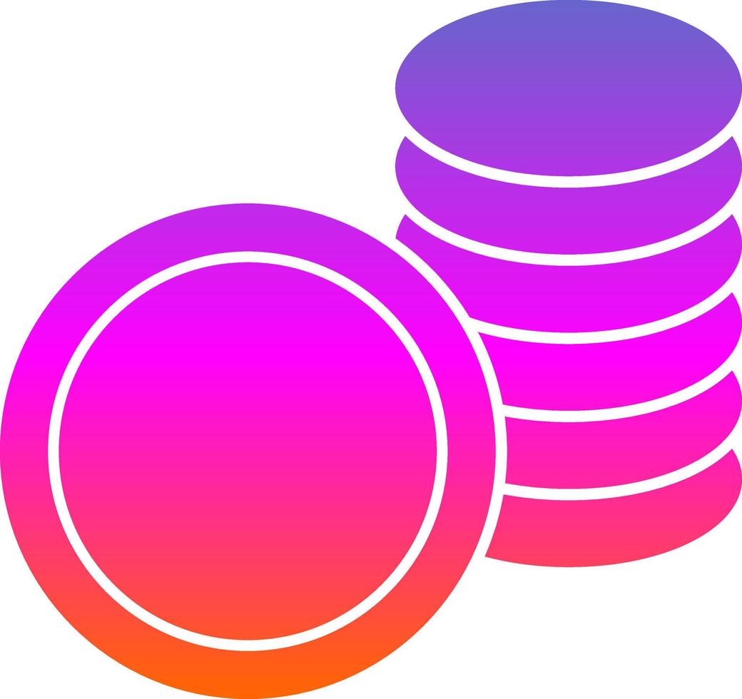 diseño de icono de vector de pila de moneda