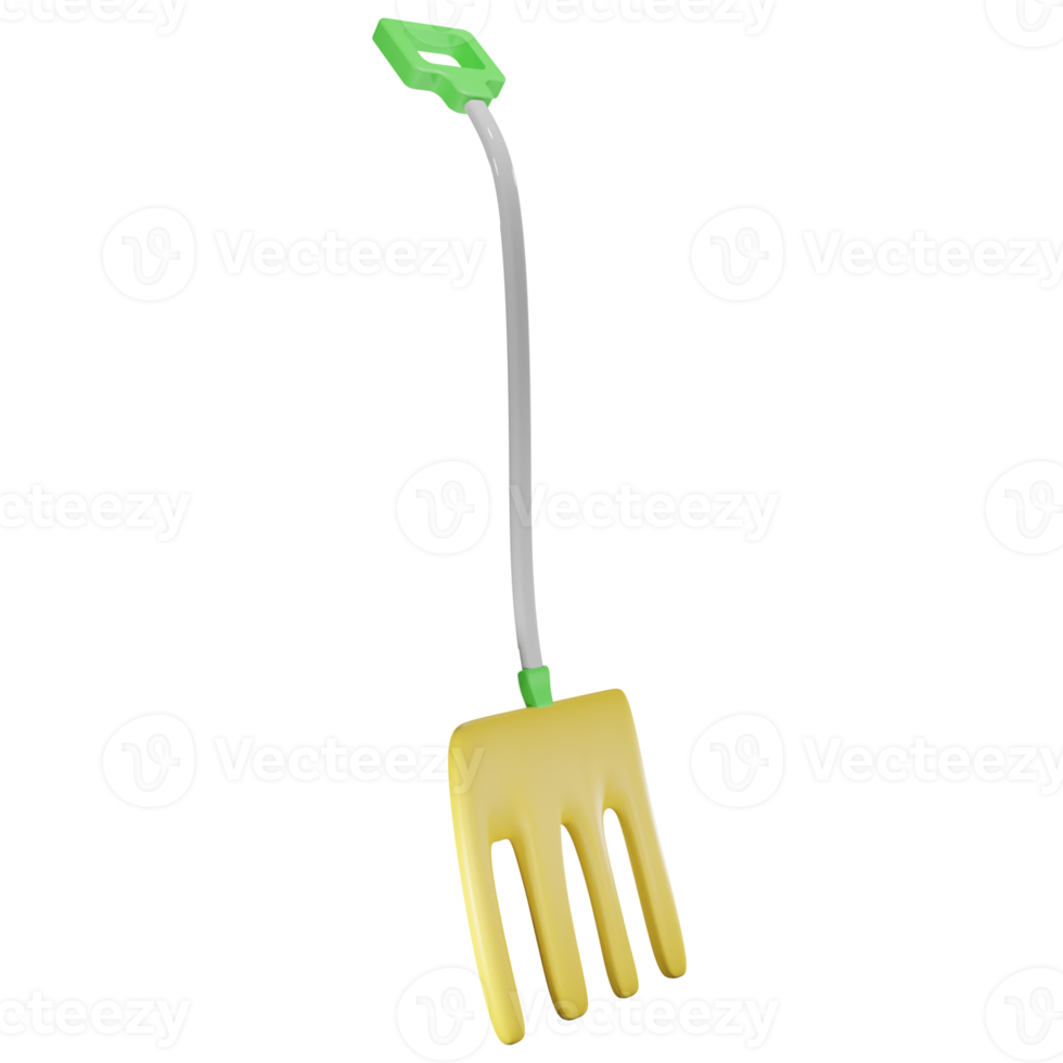 3d Pitchfork left view with transparent background png