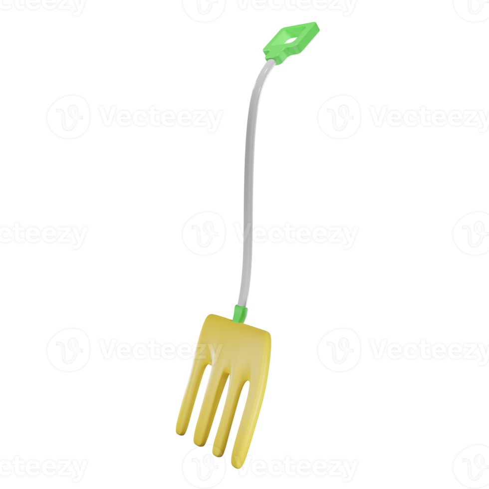 3d Pitchfork right view with transparent background png