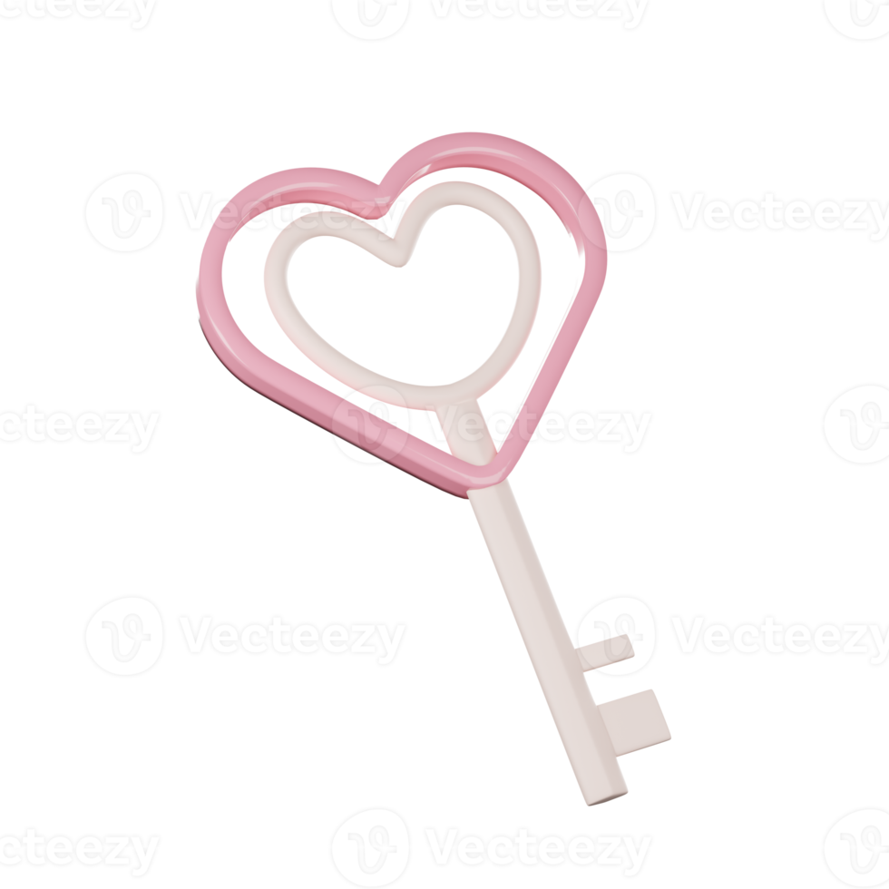 Key heart, Valentine's Day png