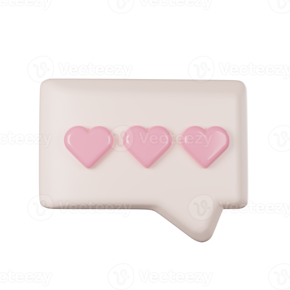 Pink heart with bubble, Valentine's Day png
