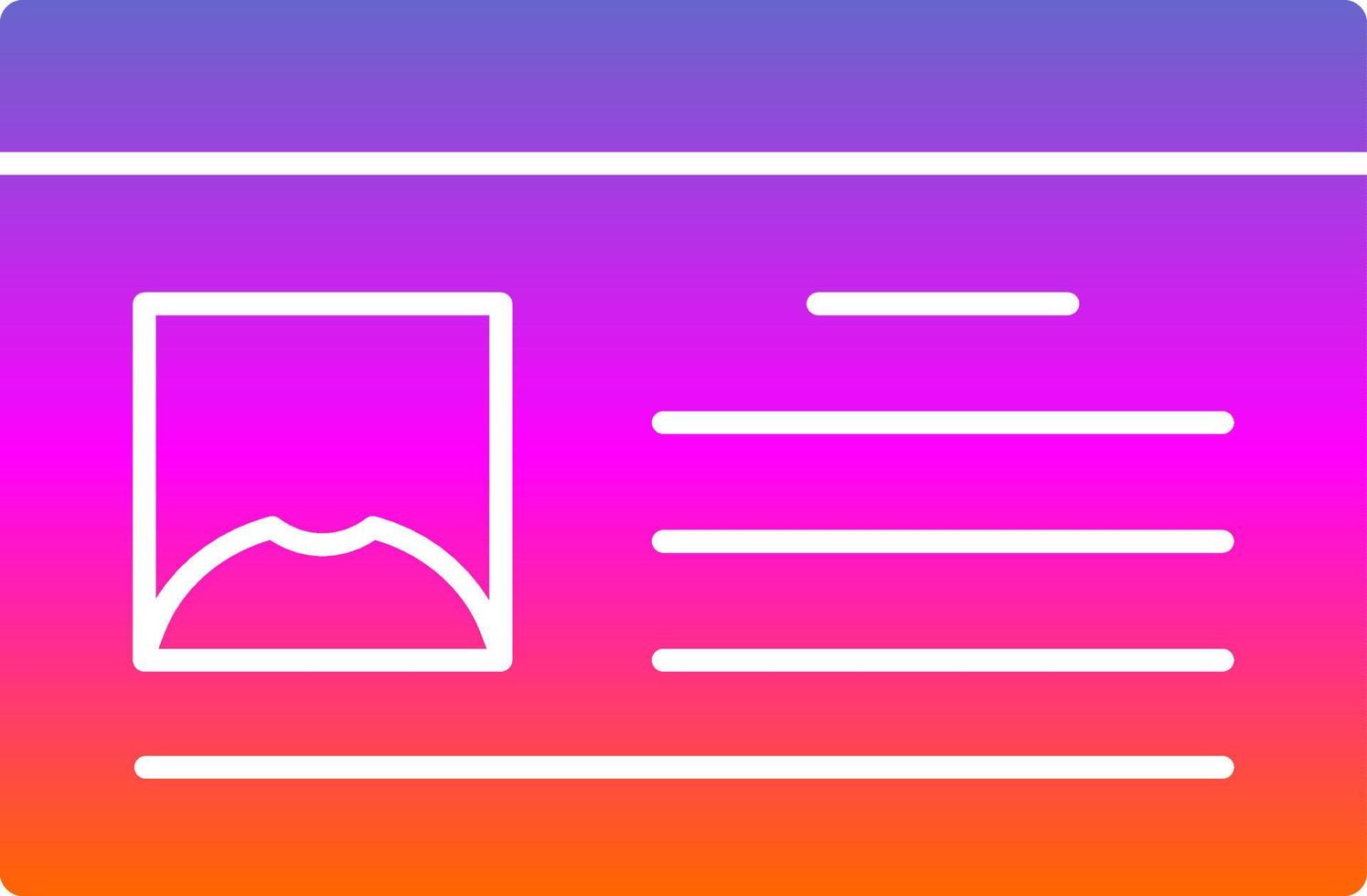 Id Card Vector Icon Design