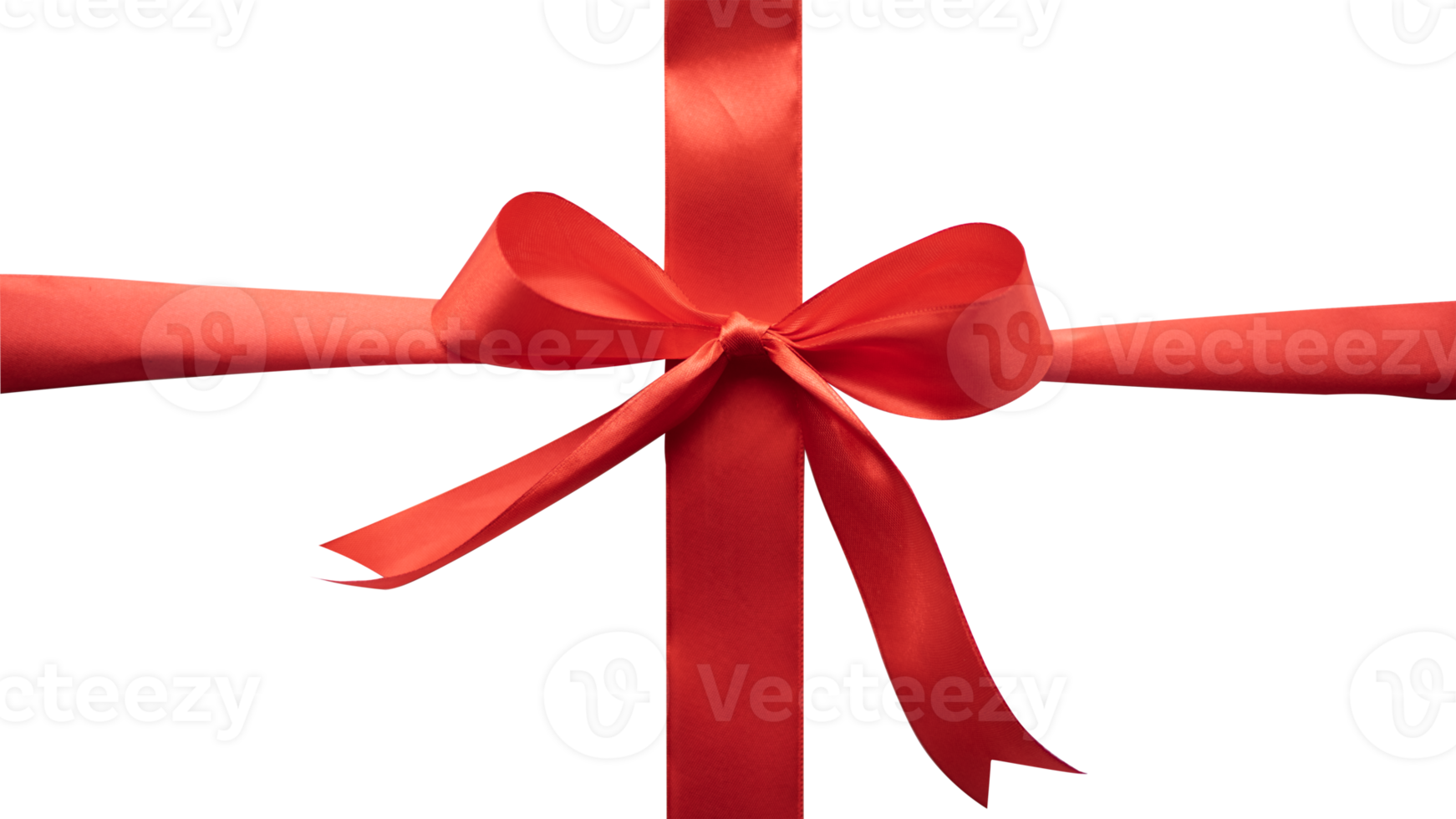 Ribbon with bow for gift box ornament png