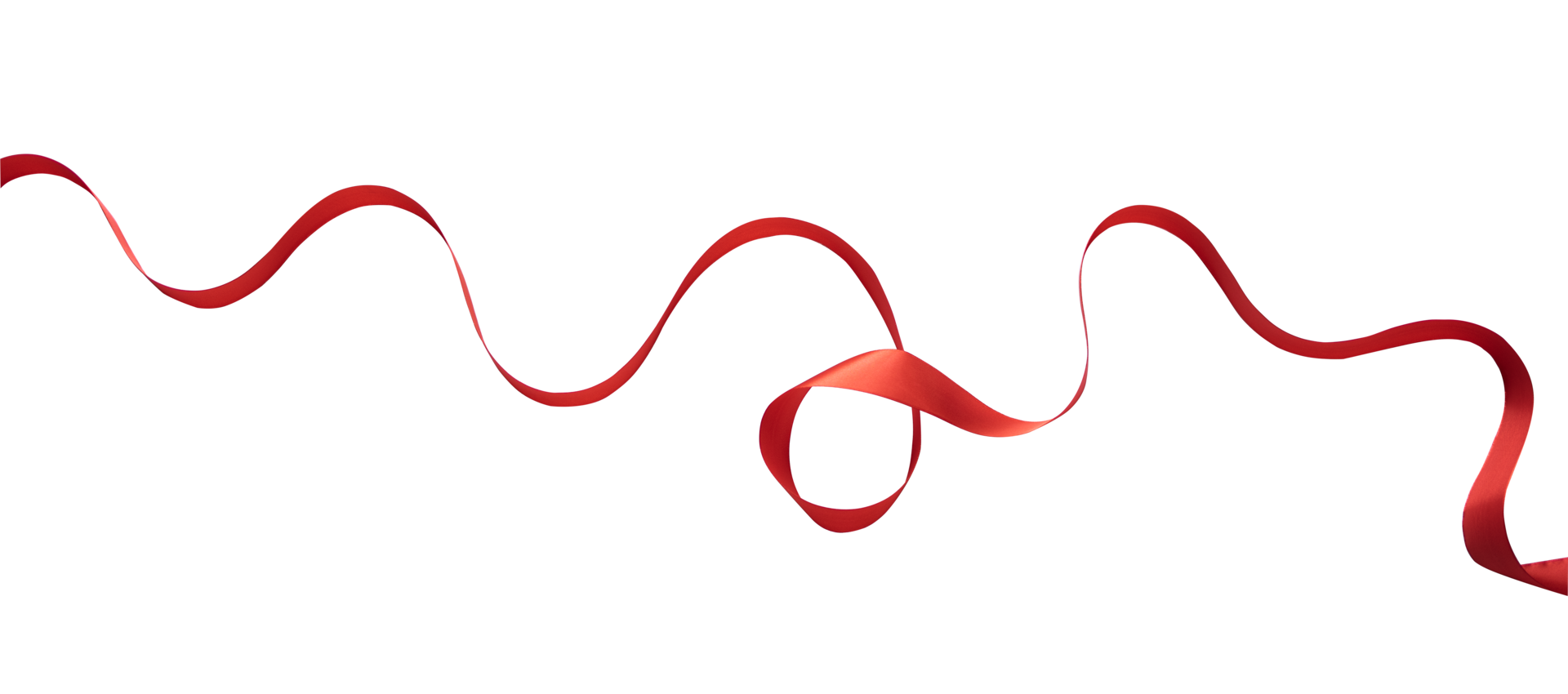 Wavy red ribbon for decoration and design element 16586585 PNG