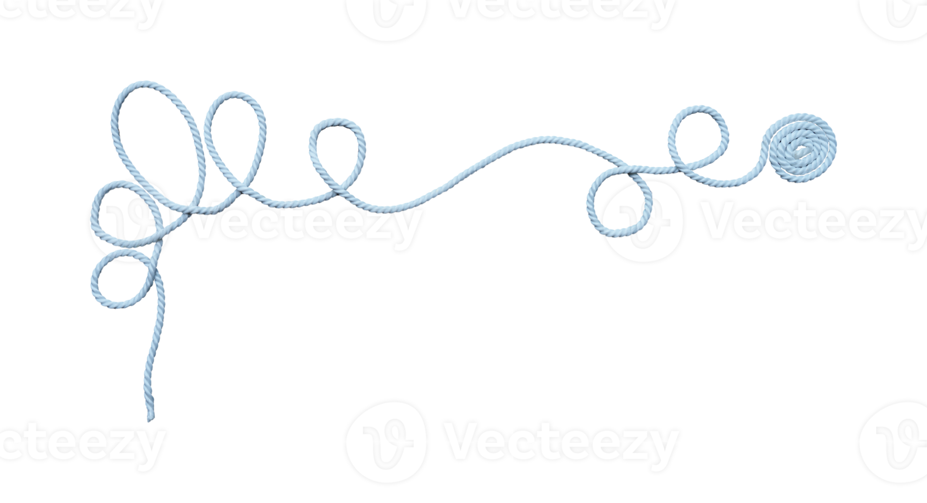 corde blanche avec noeud et rouleaux png