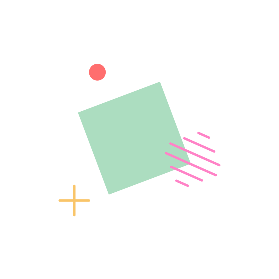forma quadrada na moda abstrata para elemento de design png