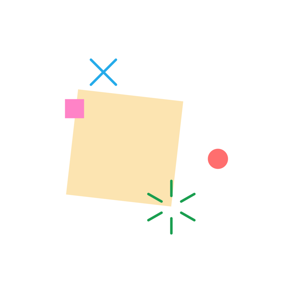 Abstract trendy square shape for design element png