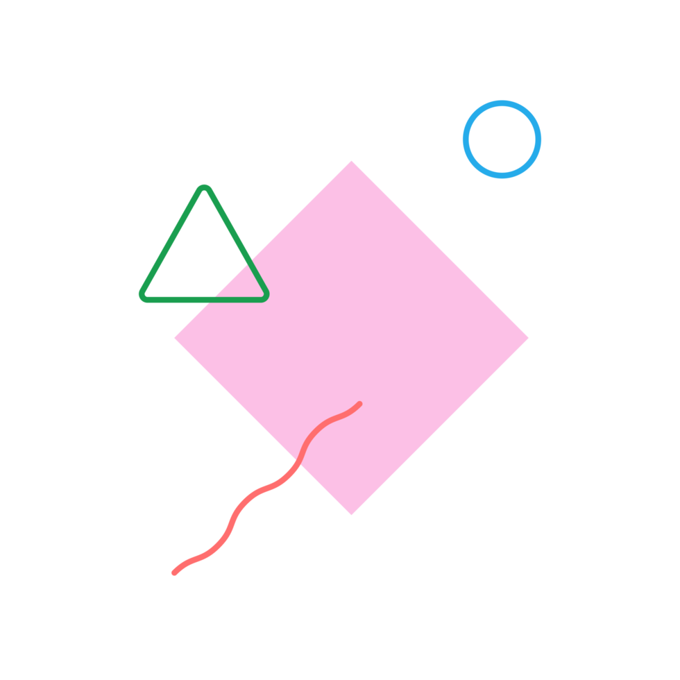 forme carrée abstraite à la mode pour l'élément de conception png