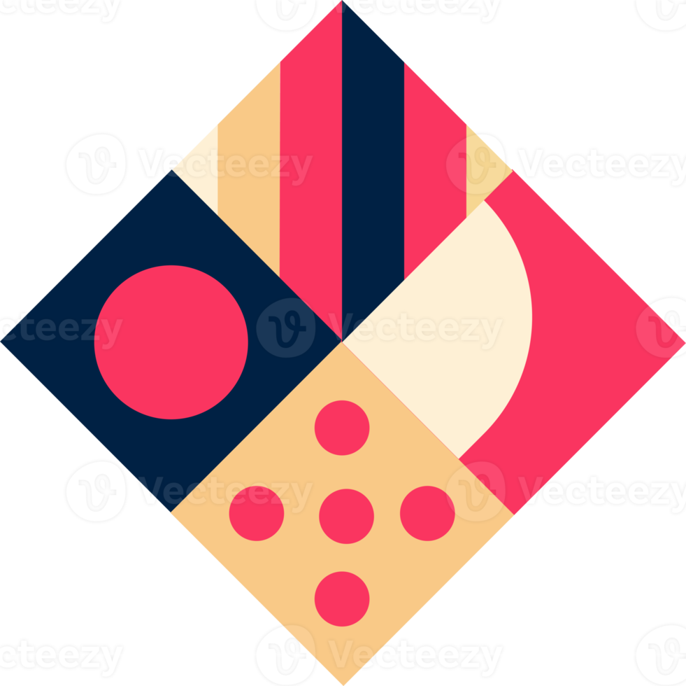 Abstract rhombus in geometric shape pattern for design element png