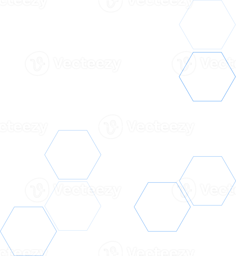 forma hexagonal abstracta para elemento de diseño de tecnología minimalista png