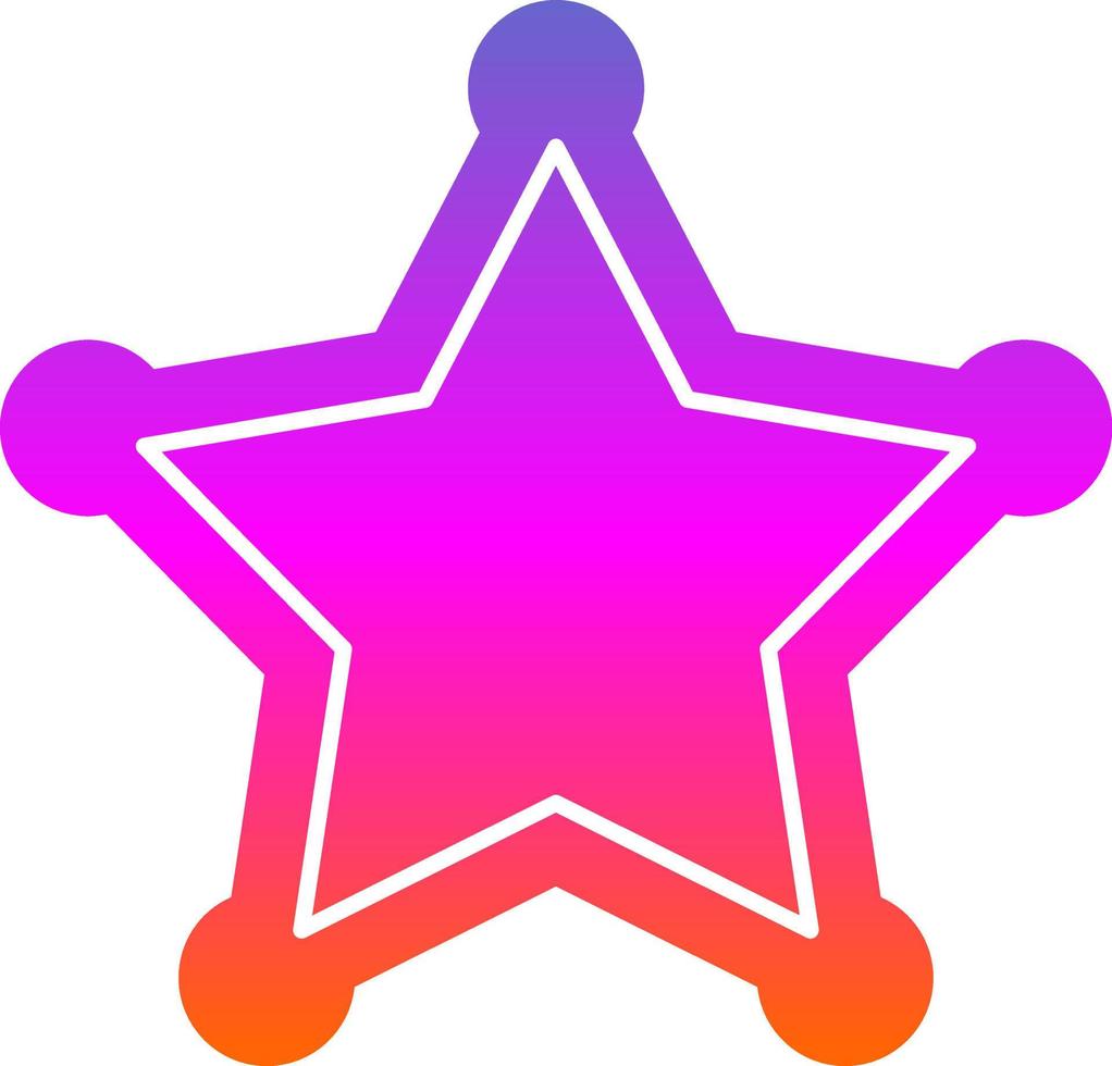 Sheriff Badge Vector Icon Design