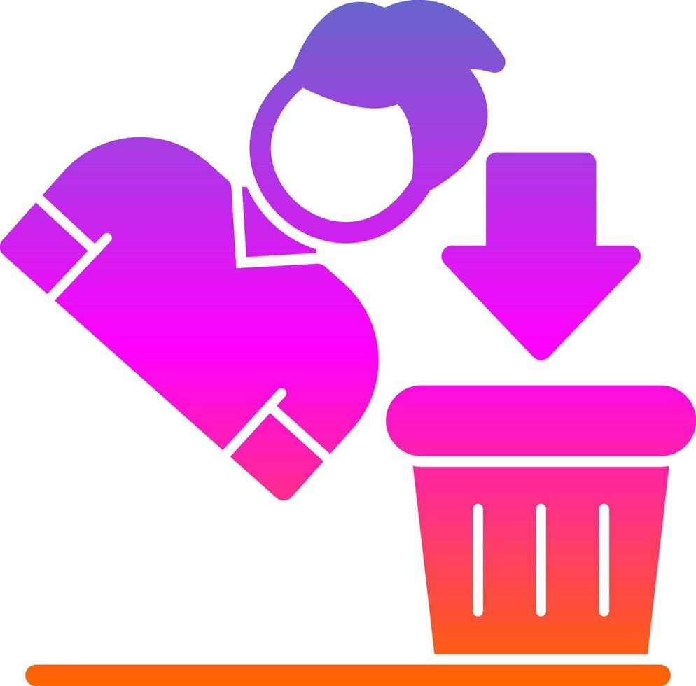 Thrown Away Vector Icon Design