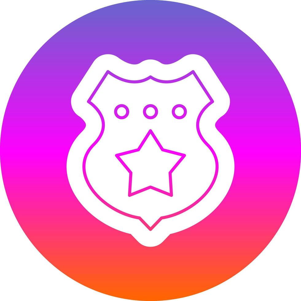 Police Badge Vector Icon Design