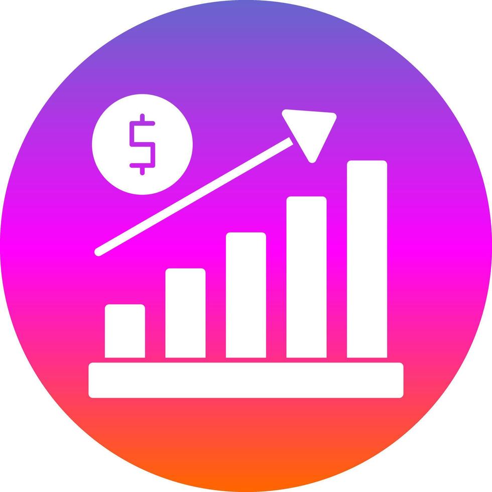 Growth Graph Vector Icon Design