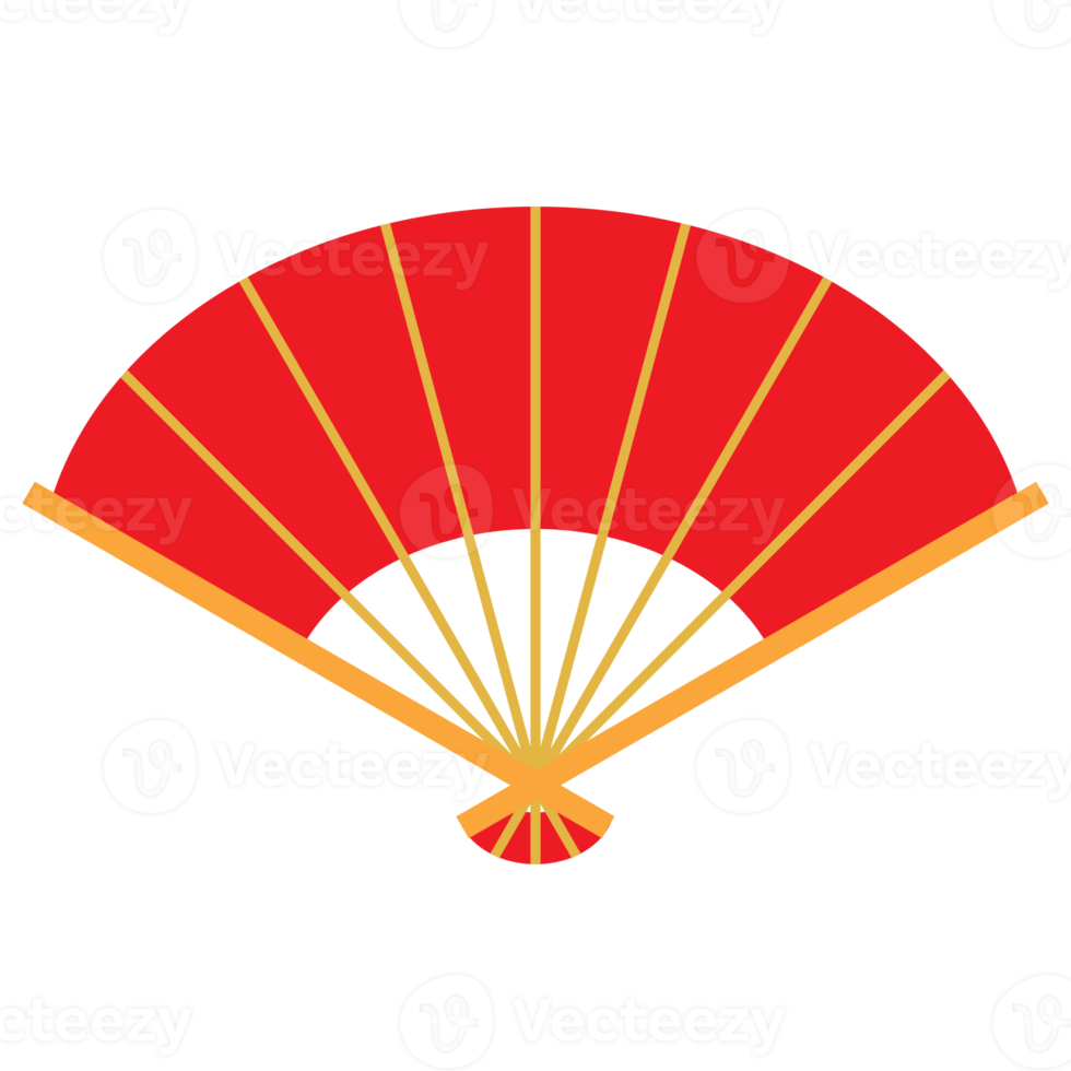 Elements, chinese fan, chinese new year happy chinese new year. Pro PNG