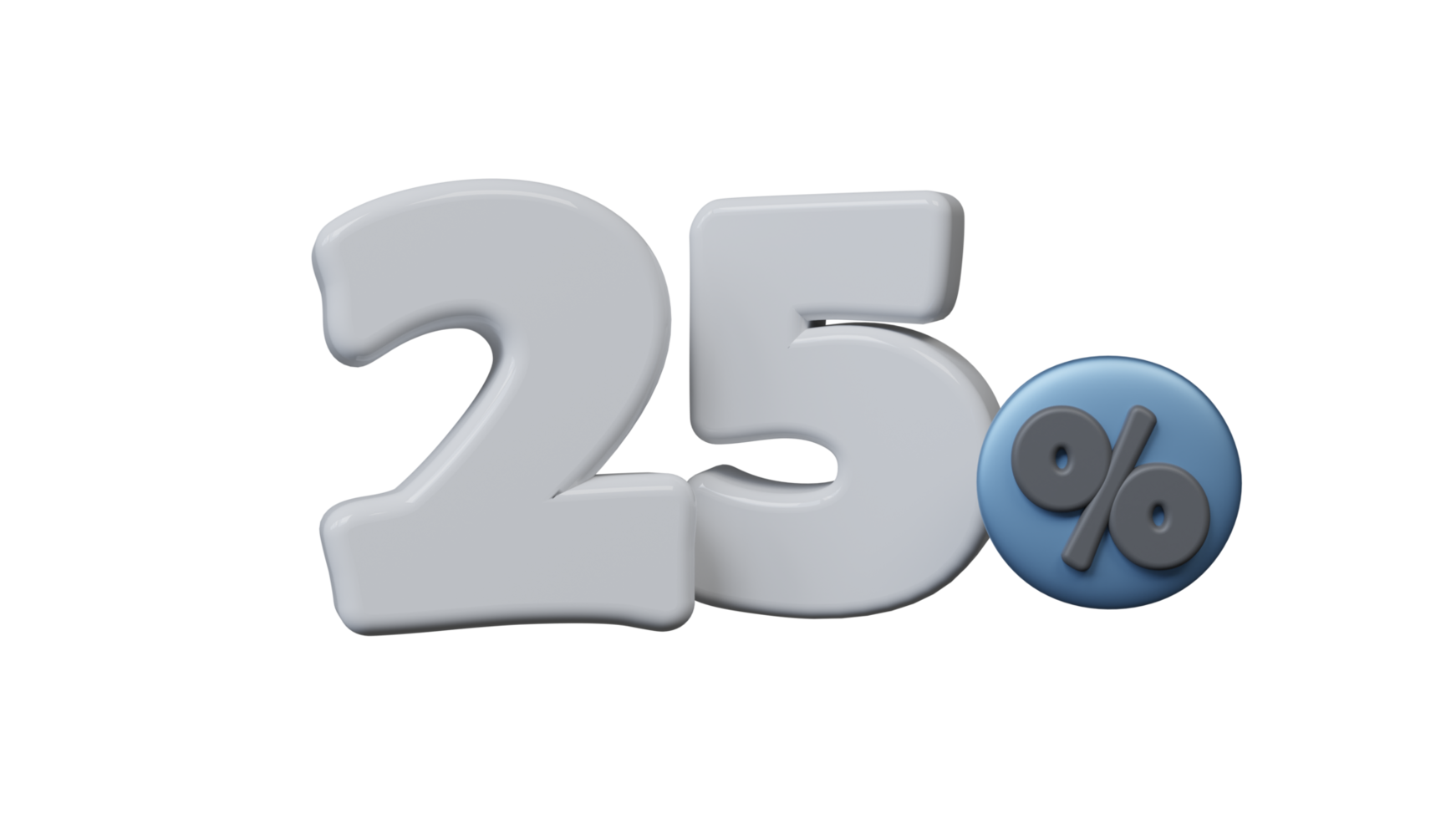 3D Twenty Five Percent png