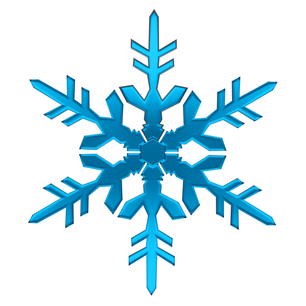 3D Beautiful Snowflake png