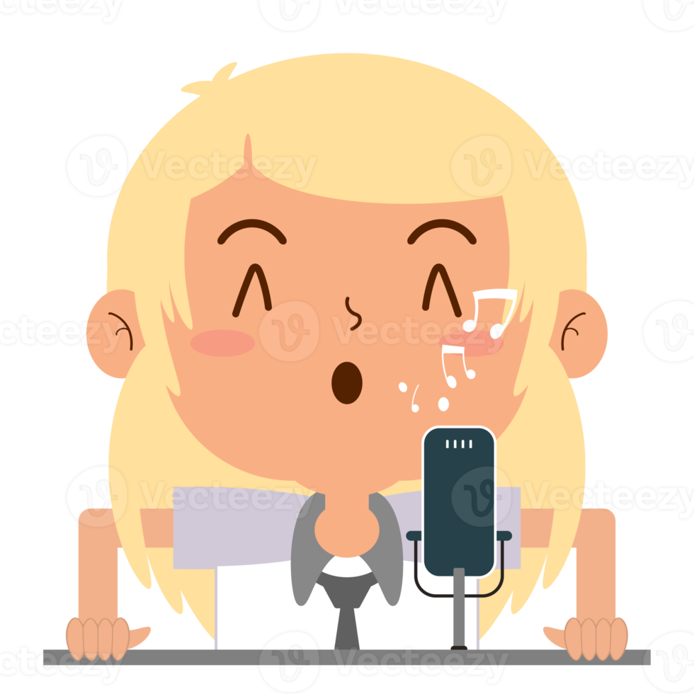 girl whistling podcast cartoon cute png