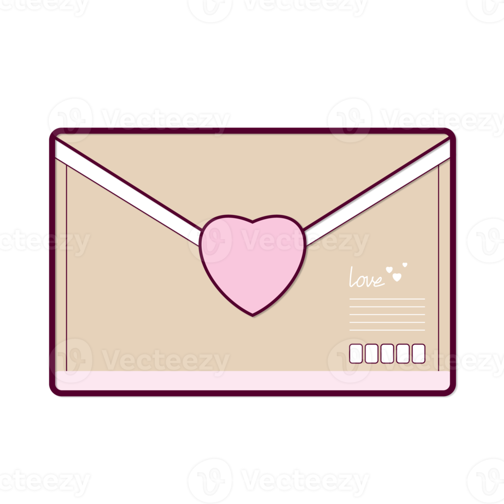 love letter for valentine cartoon cute png