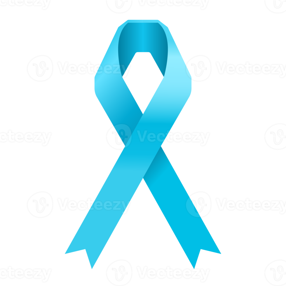 light blue or sky blue ribbon for Prostate cancer png