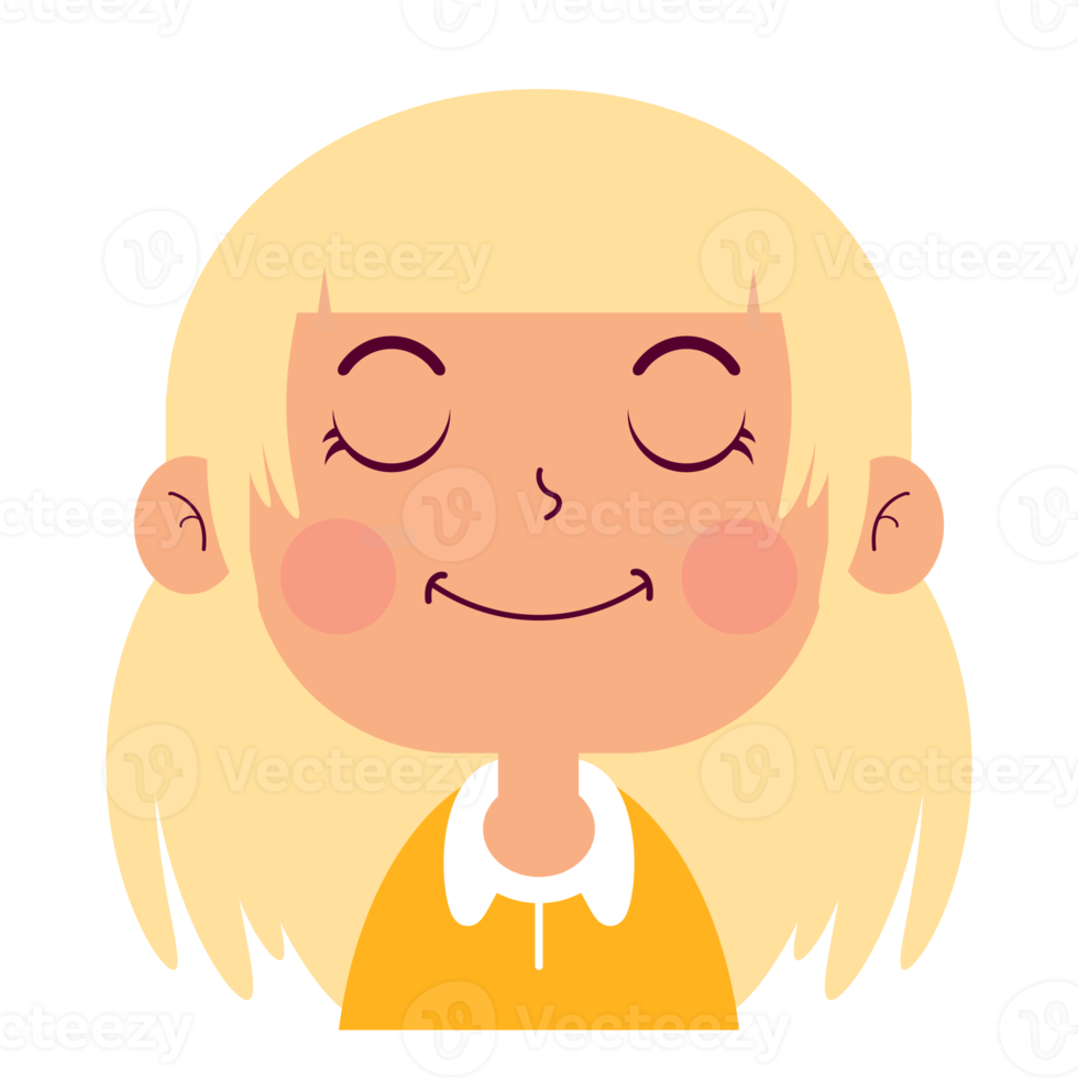 girl sleep face cartoon cute 16587374 PNG