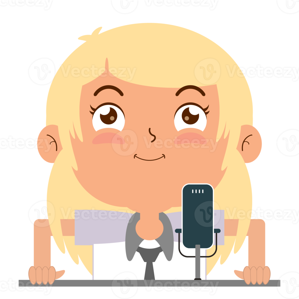 girl doubt podcast cartoon cute png