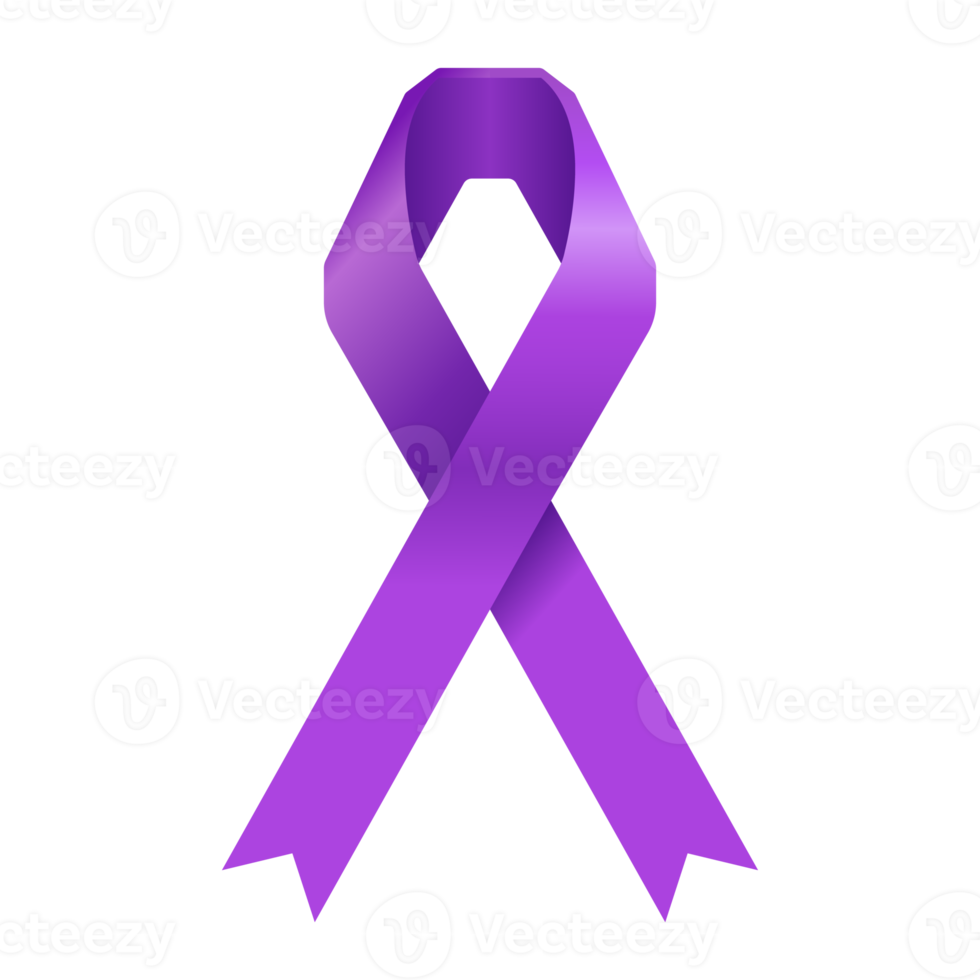 violet ribbon for hodgkin lymphoma cancer png