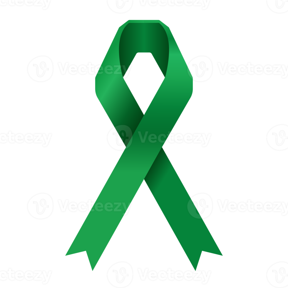 green ribbon for kidney disease cancer 16587500 PNG