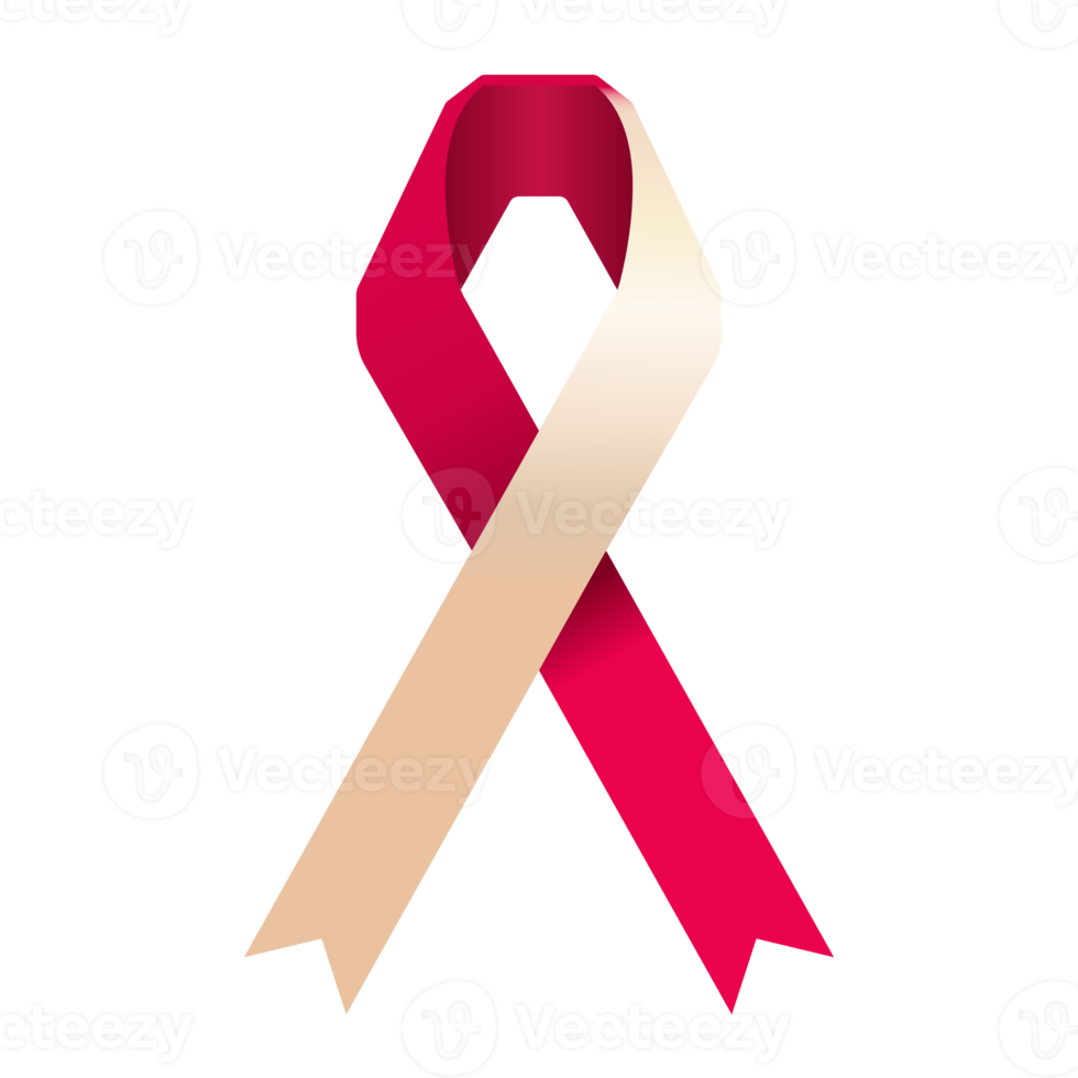 burgundy and ivory ribbon for head and neck cancer png