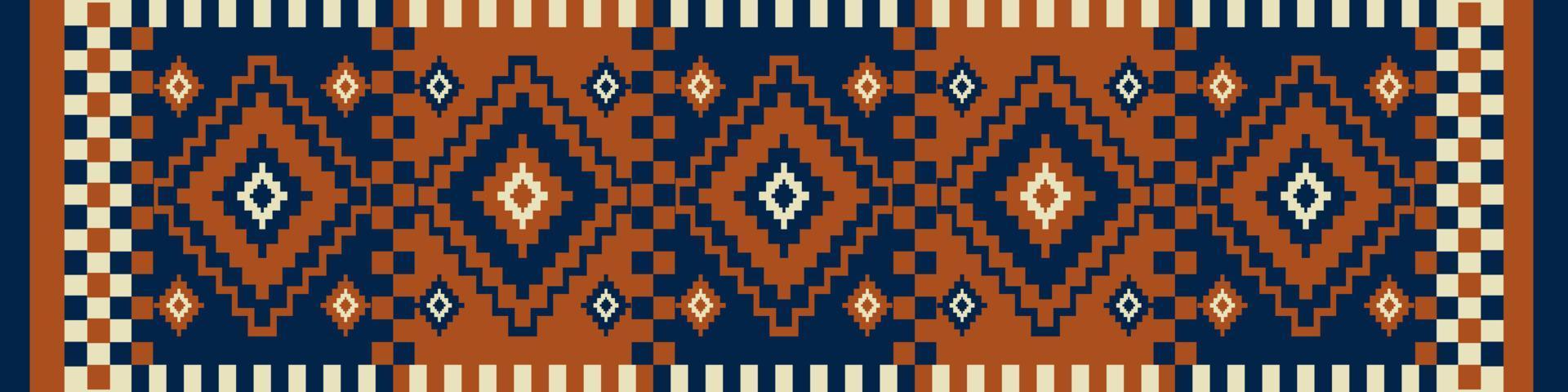 Southwest geometric vintage pattern. Ethnic geometric square diamond colorful vintage seamless pattern background. Kilim pattern use for carpet, area rug, tapestry, mat, home decoration element vector