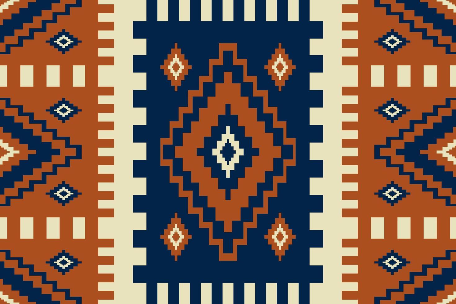Ethnic geometric vintage pattern. Geometric square diamond shape seamless pattern boho style. African Kilim pattern use for fabric, textile, home decoration elements, upholstery, wrapping. vector