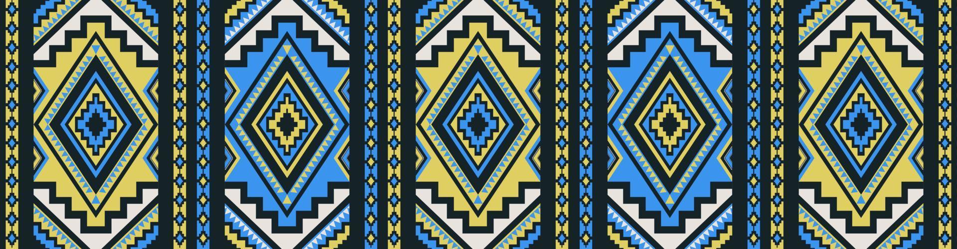 Colorful geometric stripes pattern. Ethnic tribal colorful geometric diamond stripes seamless pattern background. Colorful Southwest pattern use for wall art, fabric, home decoration elements. vector