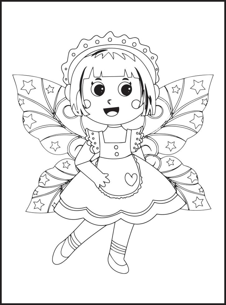 Fairy Tales Coloring Pages for Kids vector