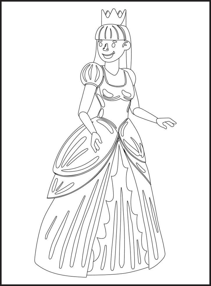 dibujos de princesas para colorear vector