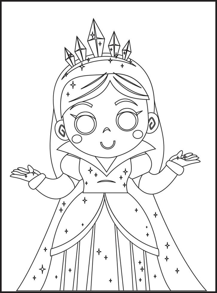 Princess Dreams Clean Coloring Book Page for Creativity, Fun-filled Coloring  Book Picture, Strong Outlines for Coloring 26137007 Vector Art at Vecteezy