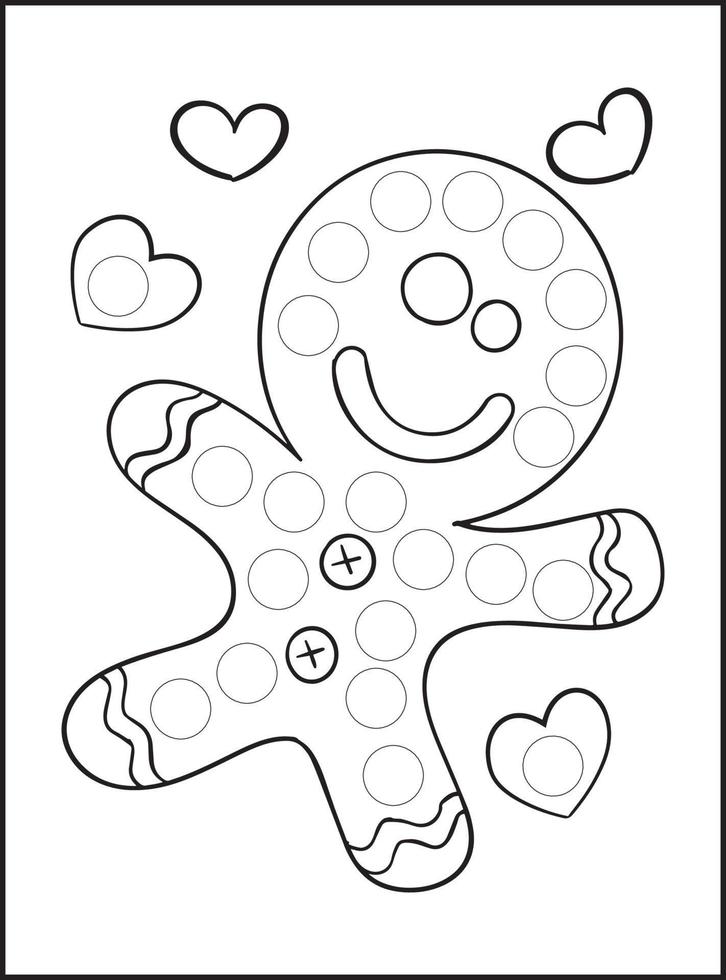 Valentine's Day Dot Markers Activity vector