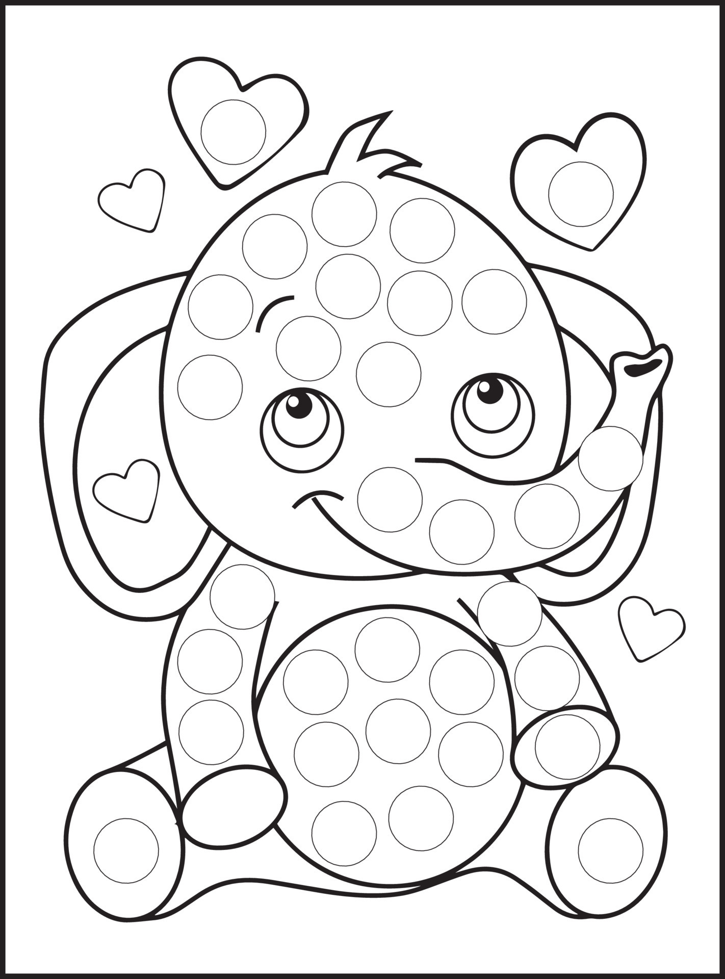 Valentine s Day Dot Markers Activity 16587698 Vector Art At Vecteezy