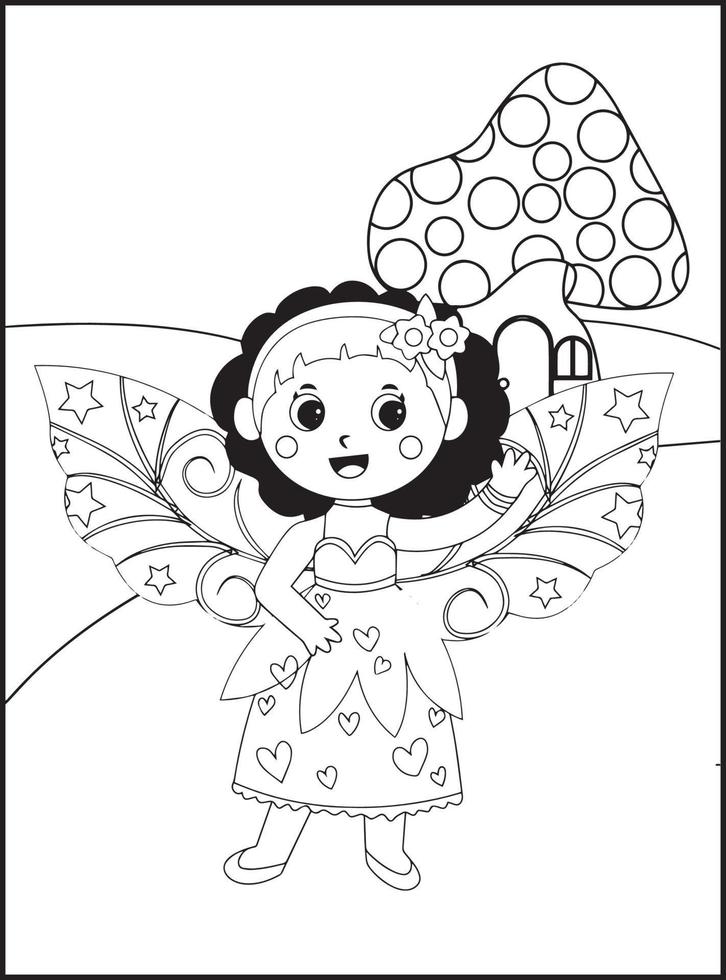 Fairy Tales Coloring Pages for Kids vector