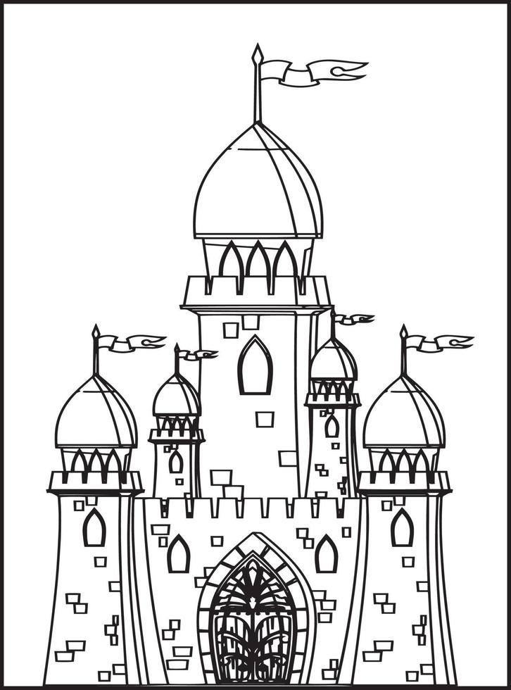 Fairy Tales Coloring Pages for Kids vector