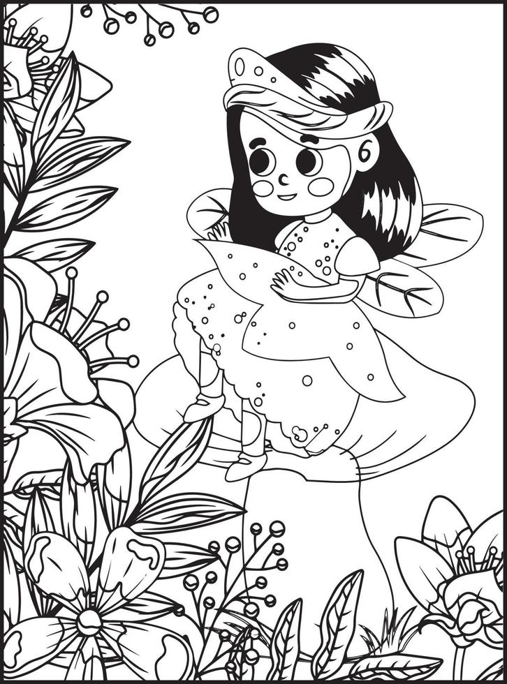 Fairy Tales Coloring Pages for Kids vector