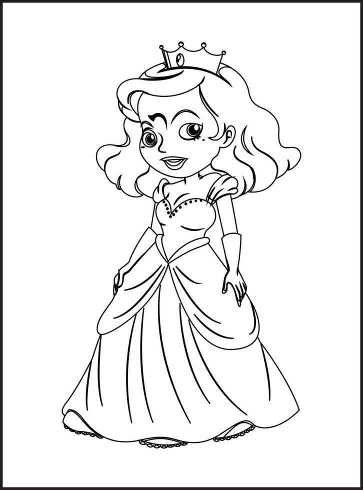 Princess Coloring Pages vector