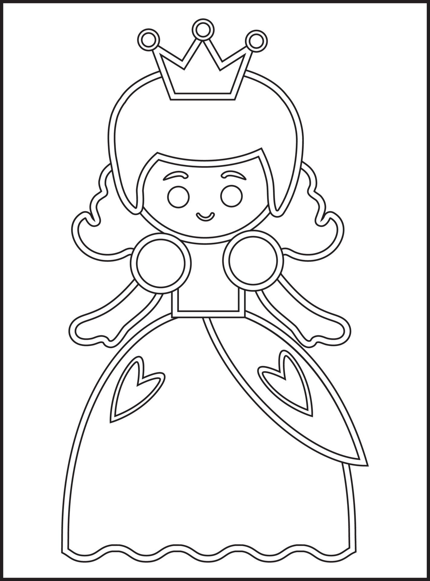 dibujos de princesas para colorear 16587773 Vector en Vecteezy