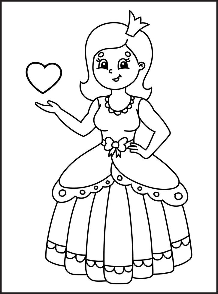 Princess Coloring Pages vector