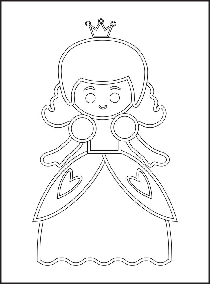 dibujos de princesas para colorear vector