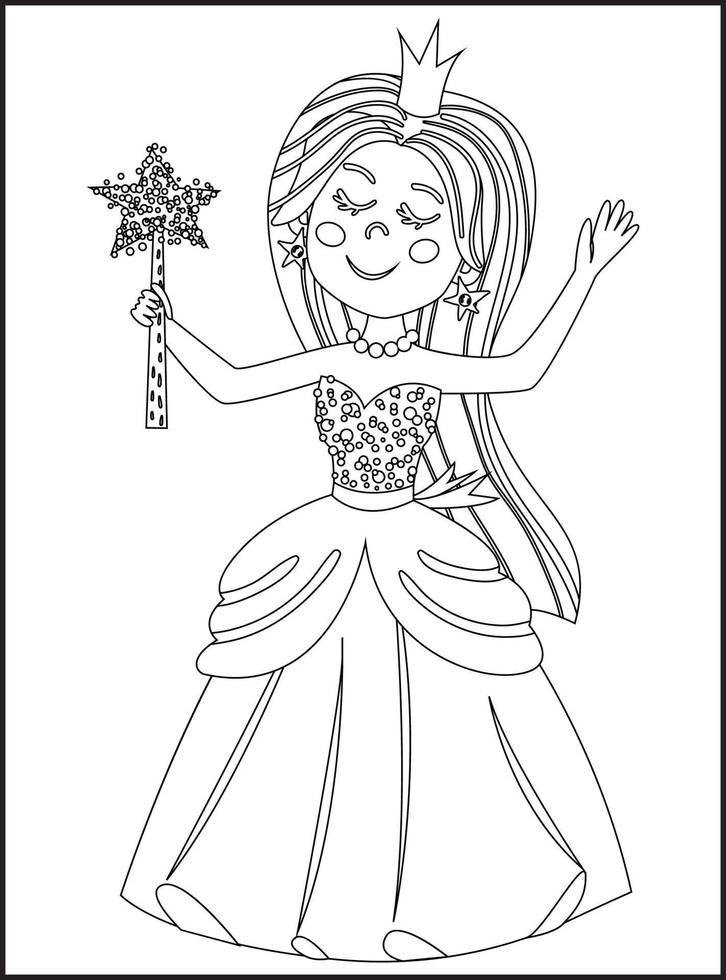 dibujos de princesas para colorear vector