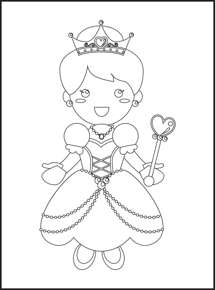 dibujos de princesas para colorear vector