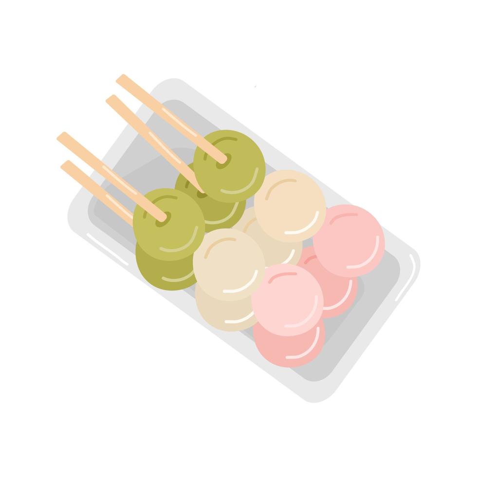 django on sticks in caramel syrup colored on a flat plate vector