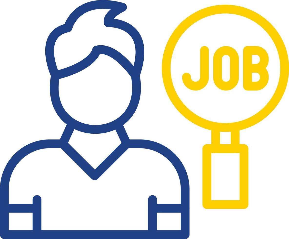 Job Search Vector Icon Design