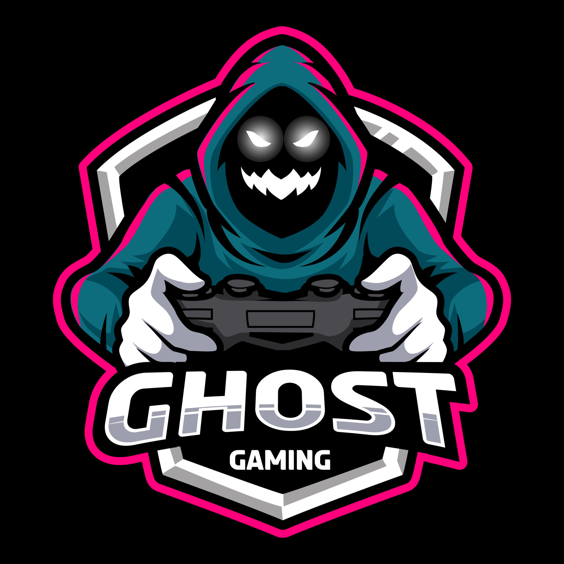 Ghost Gaming Logo Vector Art, Icons, and Graphics for Free Download