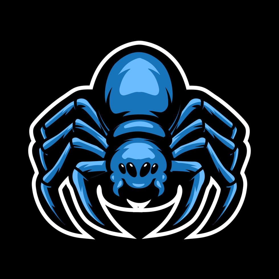 ilustración de vector de diseño de logotipo de mascota de araña tarántula